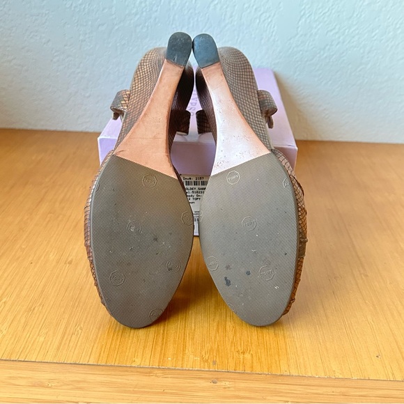 Calypso for Jacqueline Schnabel Snakeskin Embossed Wedges - Picture 6 of 7